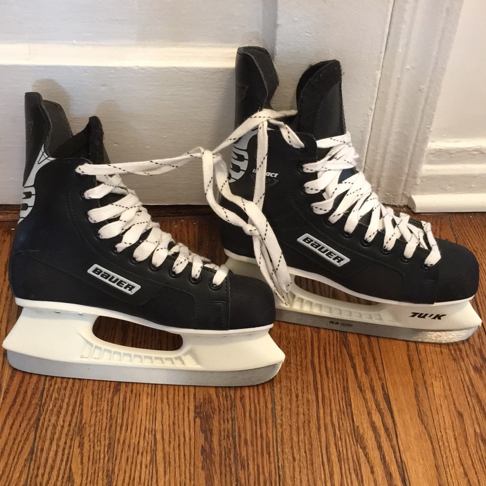 Once worn Bauer ice skates.
